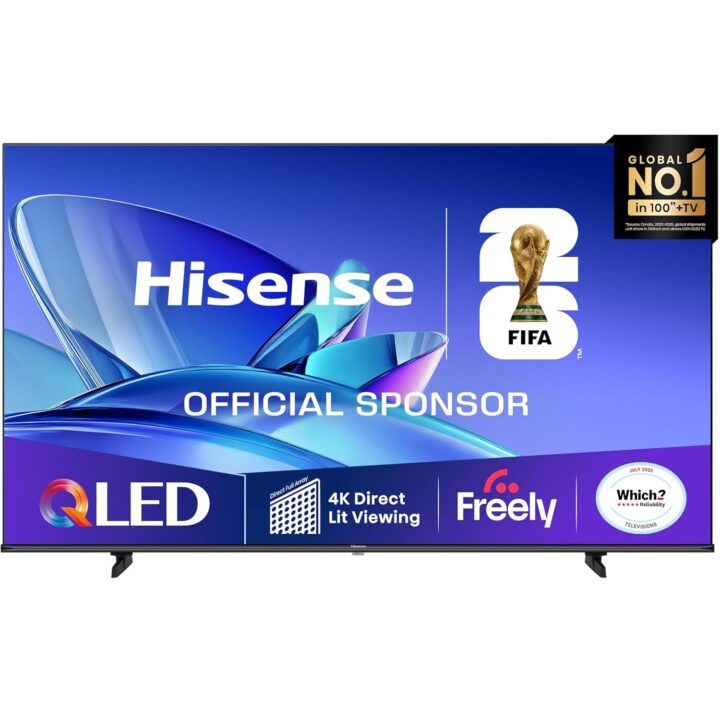 Hisense 43 Inch 43E78QTUK Smart 4K UHD HDR QLED Freely TV